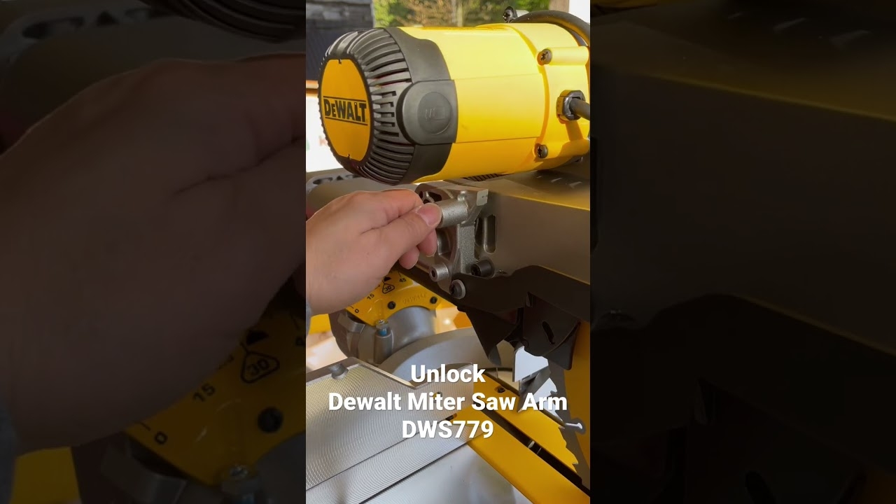 how to unlock dewalt miter saw