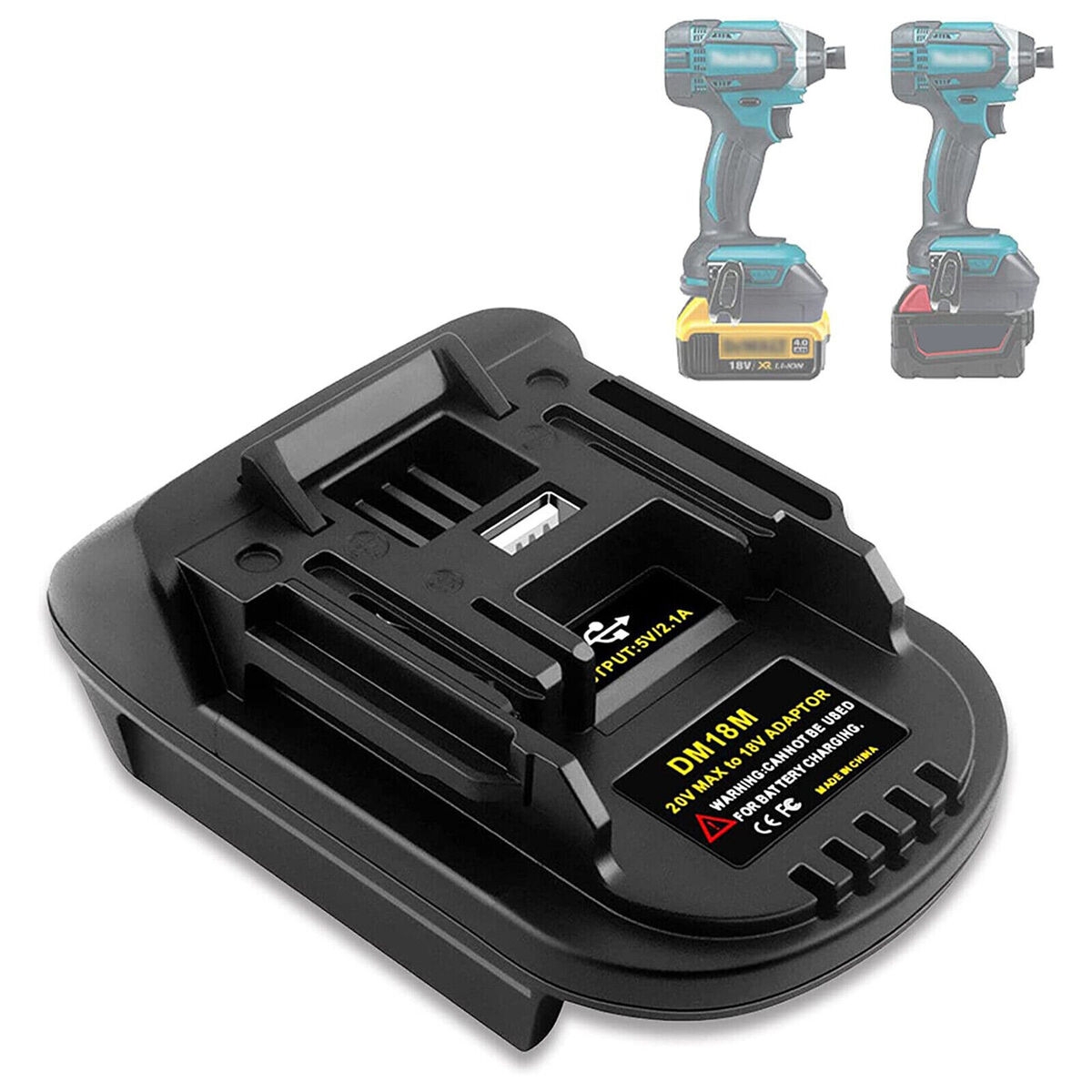 USB Battery Adapter For Dewalt 20V Milwaukee 18V Convert To Makita 18V Tool EBay