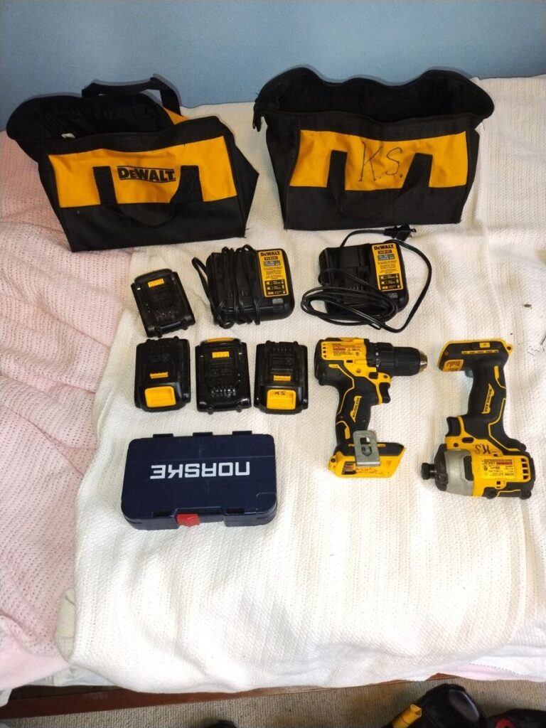 Used Dewalt Power Tools Combo Set 20v