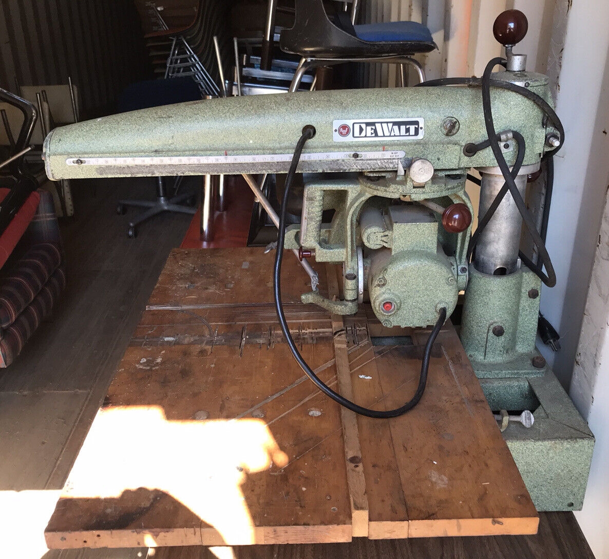Vintage AMF DeWalt MBF 206 Radial Arm Saw 3 4 HP Motor EBay
