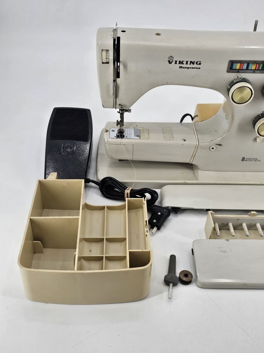 Vintage Husqvarna Viking Sewing Machine Model 6020 EBay