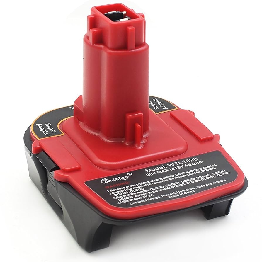 Waitley Battery Adapter For Dewalt DCA1820 18V 20V Converter With USB Port Function Compatible With DC9096 DE9096 Amazon