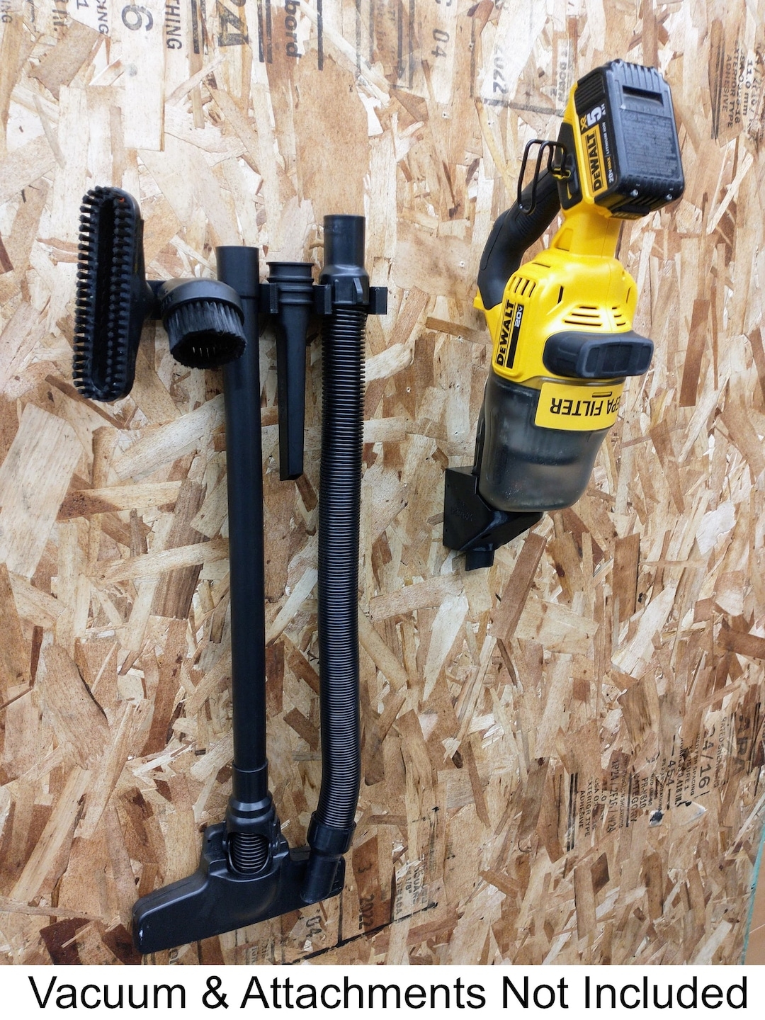 Wall Mount For Dewalt DCV501H DCV501HB Vacuum U0026 Accessories Holder W Optional Wall Control Mounts Etsy