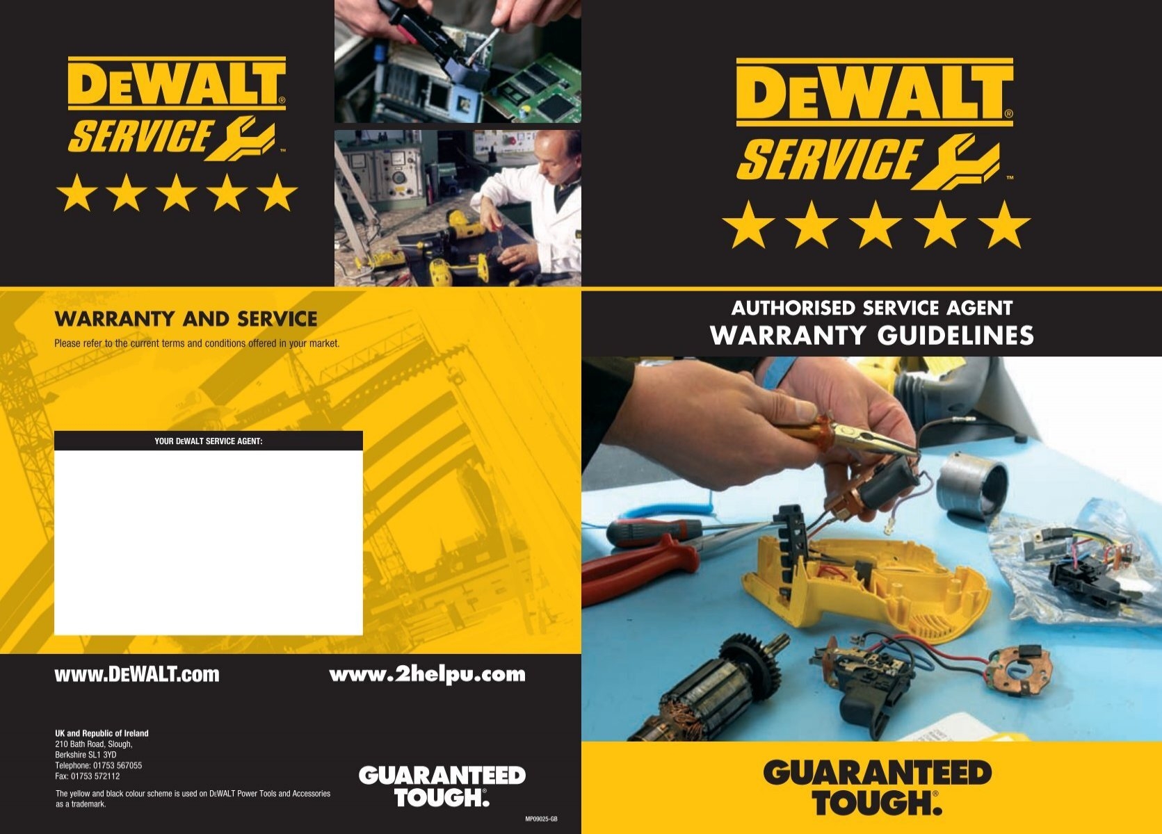 WARRANTY GUIDELINES Service DeWalt