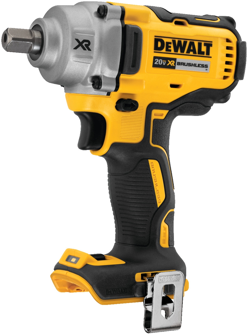 White Cap DEWALT 20V MAX XR 1 2 Compact High Torque Impact Wrench With Detent Anvil Bare 