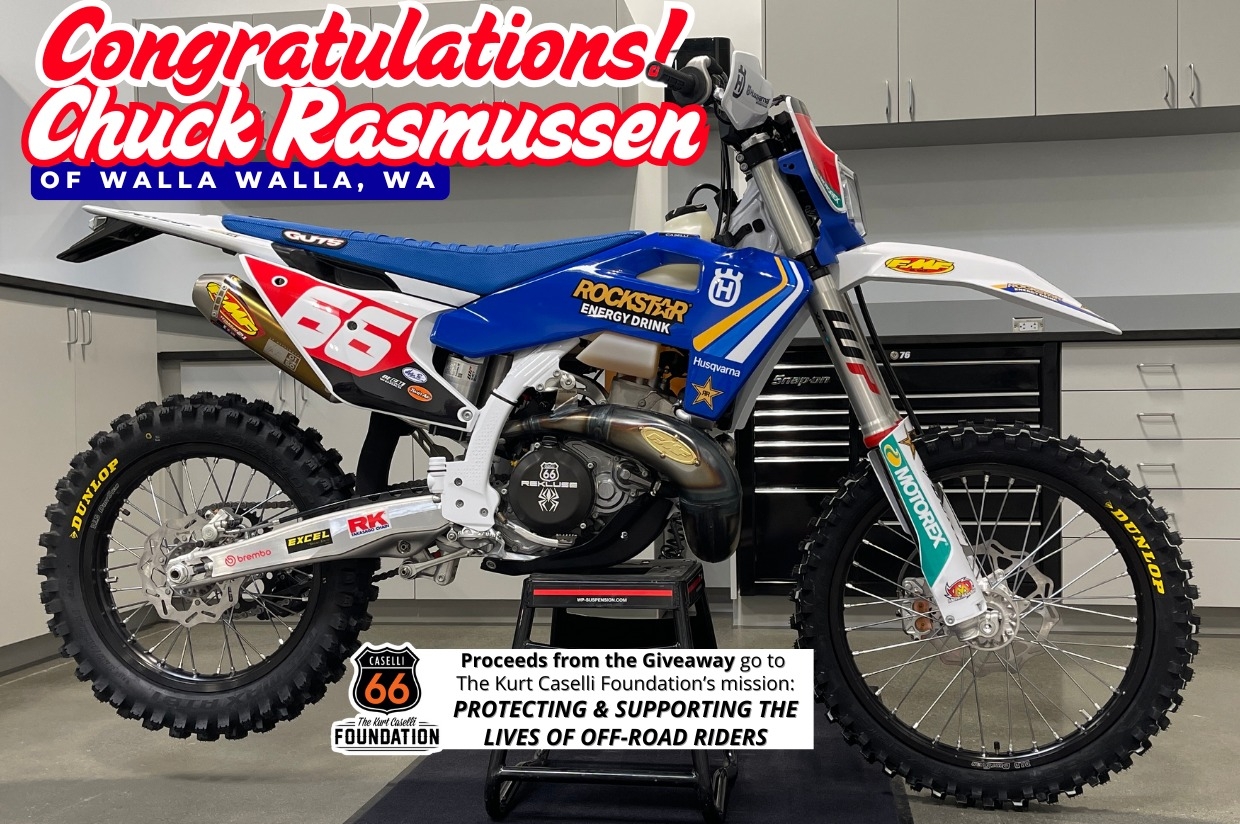 Win A 2025 Husqvarna TE 300 Heritage Edition Support Off Road Safety Giveaway Supporting The Kurt Caselli Foundation BetterWorld