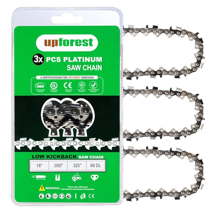 Amazon 16 Inch Chainsaw Chain 3 Pack 050 Gauge 325 Pitch 66 Drive Links Fits Fits Husqvarna 435 440 445 Chain Husqvarna 16 Chainsaw Chain Replacement 50184 08 66 591095766 H23 66 20MO66X3 Patio Lawn Garden