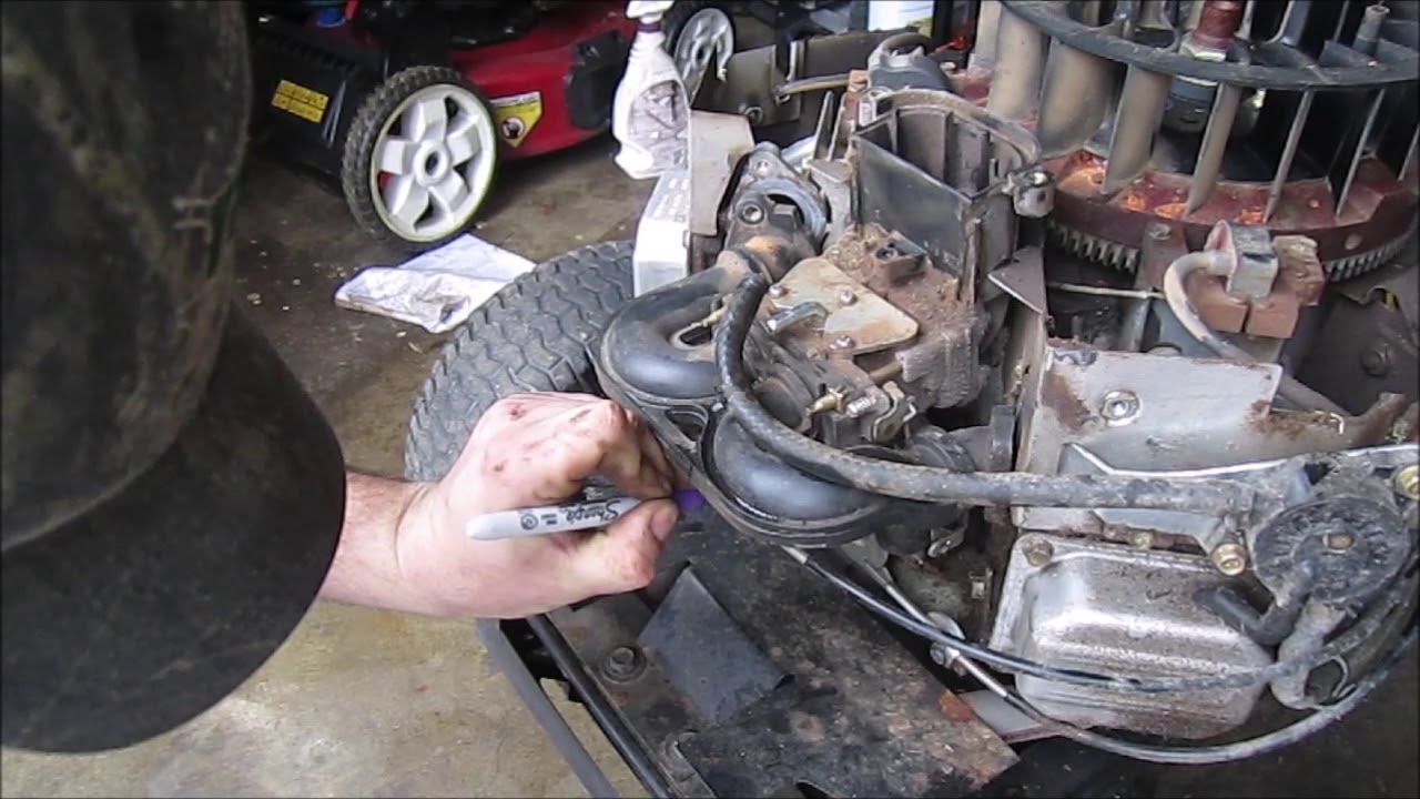 Carb Clean Husqvarna Yth2454 Part 1 YouTube