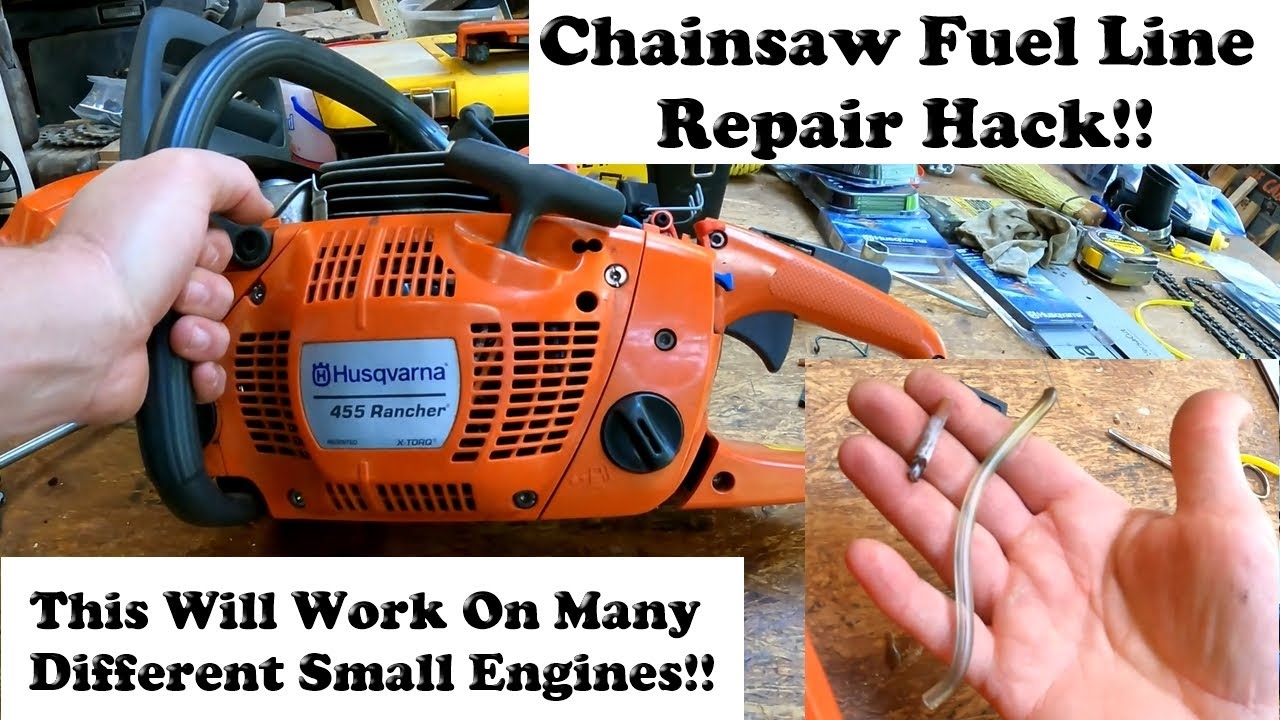 Chainsaw Fuel Line Repair Hack Making It Look Easy YouTube