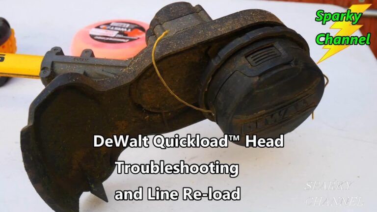 DeWalt Quickload String Trimmer Head Troubleshoot And Line Re Load YouTube