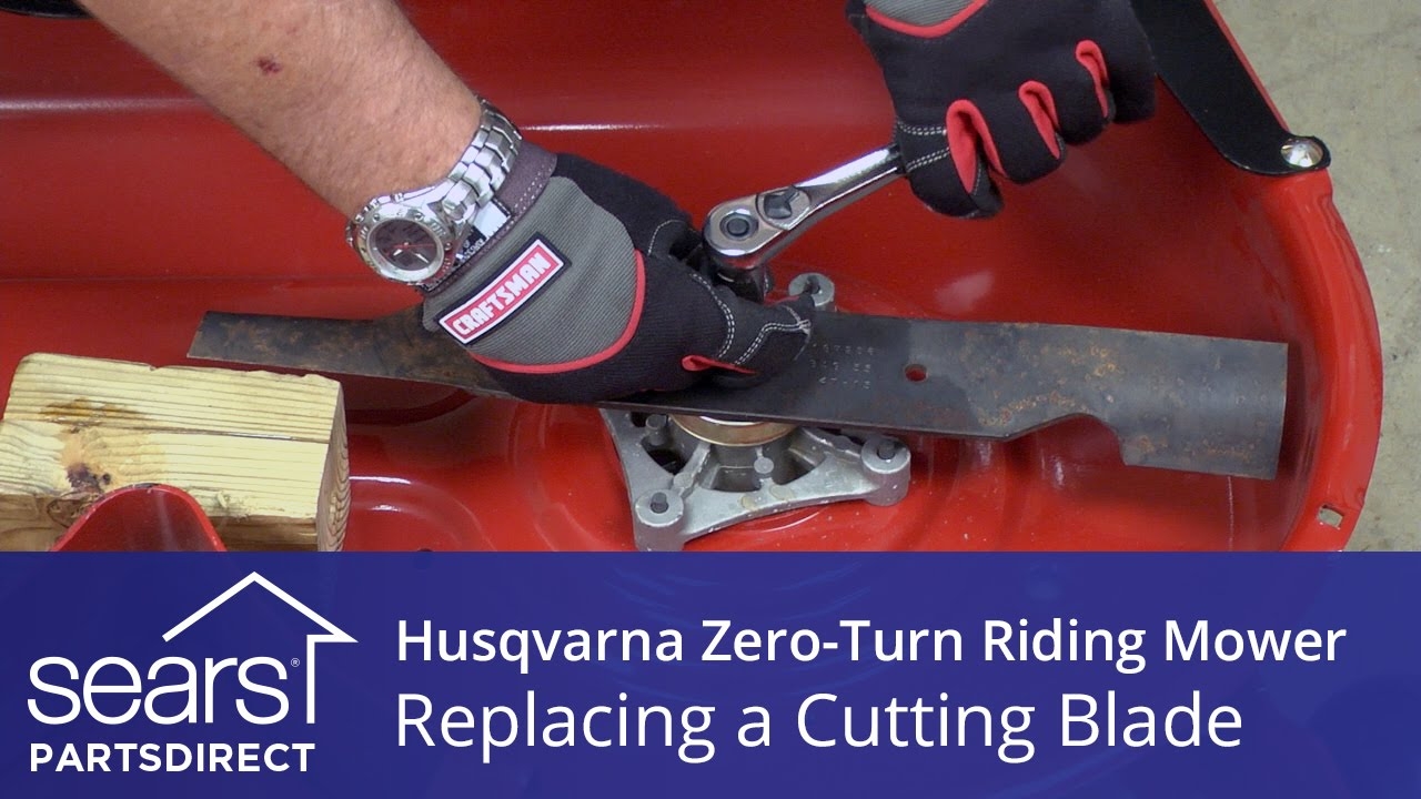 How To Replace A Husqvarna Zero Turn Riding Mower Cutting Blade YouTube