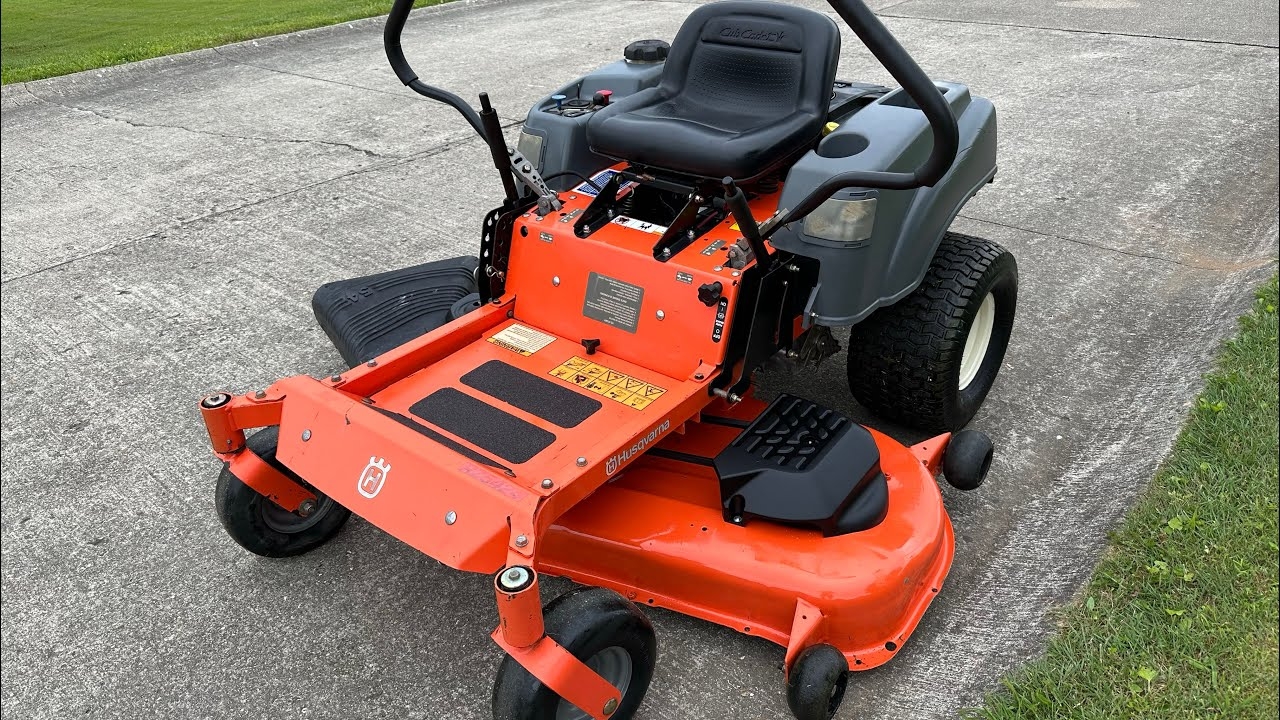 Husqvarna 5424 Zero Turn Mower Deck Rebuild Drive Belt With Tension Replacement And Oil Change YouTube