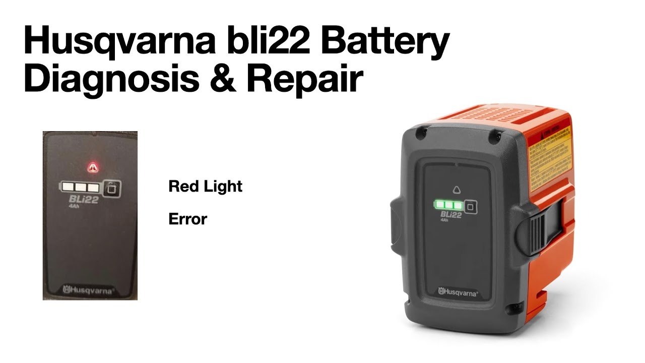 Husqvarna BLI22 Battery Diagnosis Repair YouTube
