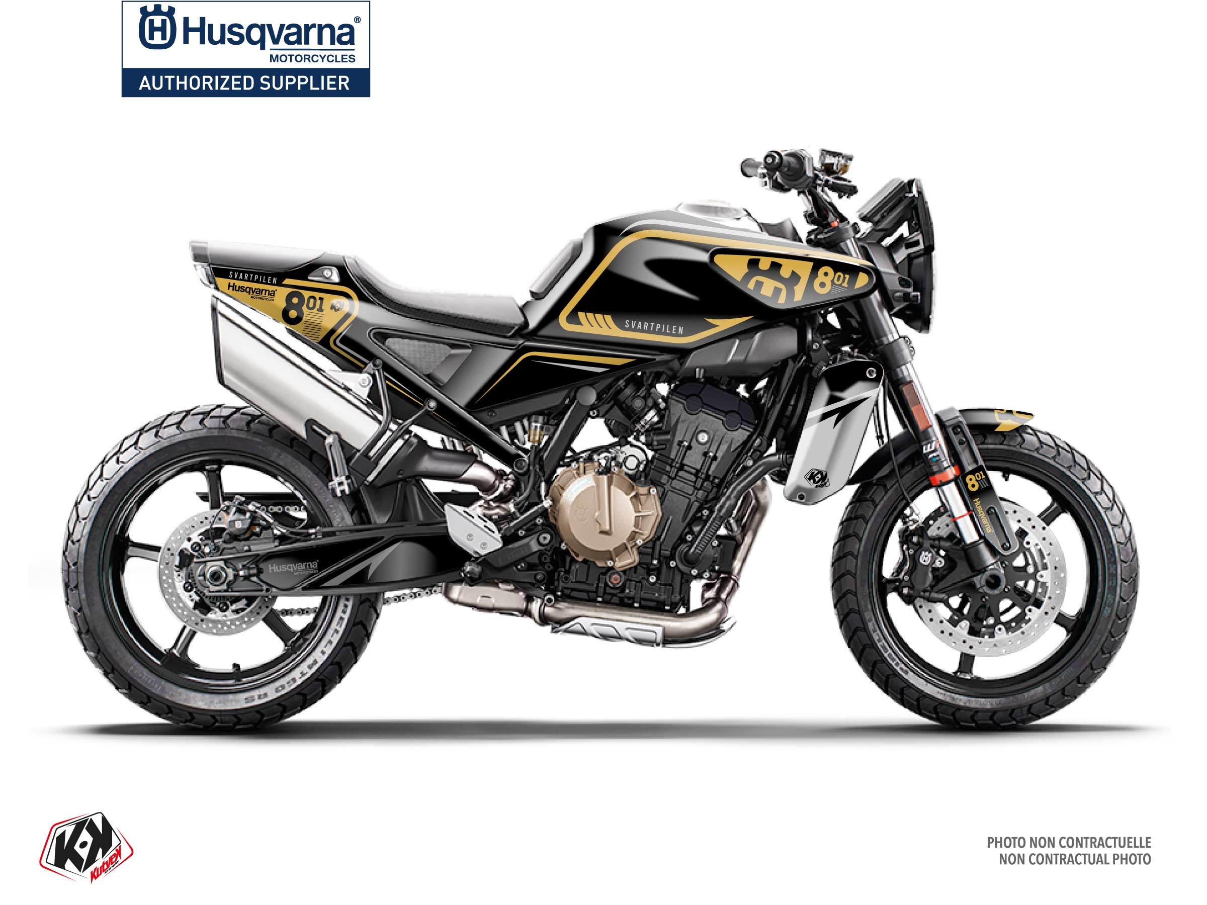 Husqvarna Street Bike Arrow Serie Graphic Kit Gold Kutvek