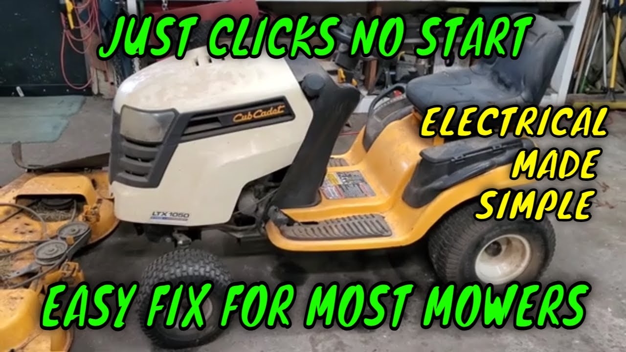 Lawnmower No Start Just Clicks Easy DIY Fix Works On Most Mowers Battery Solenoid Or Starter YouTube