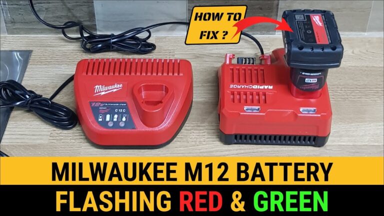 Milwaukee Battery Flashing Red And Green How To Fix M12 M18 Red Lithium Charging Fault Not Charging YouTube