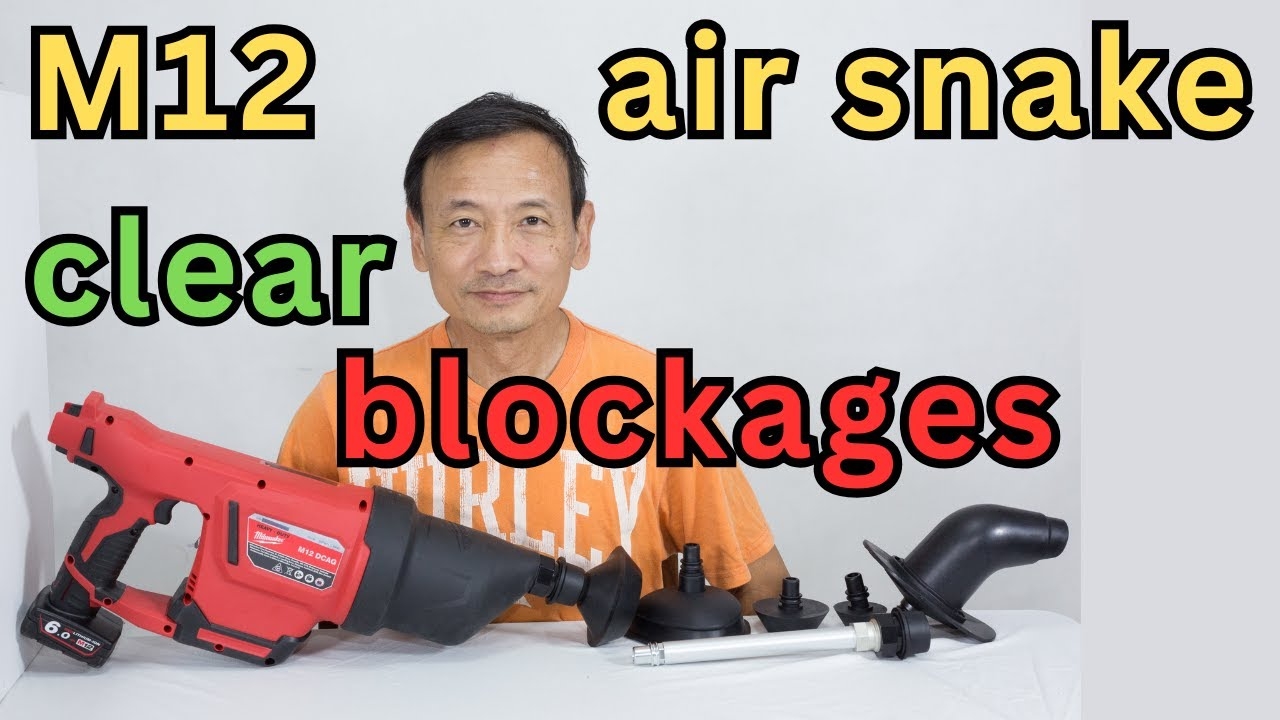 MILWAUKEE M12 Air Snake Clear Simple Blockages In Sinks Toilets Drain Traps YouTube