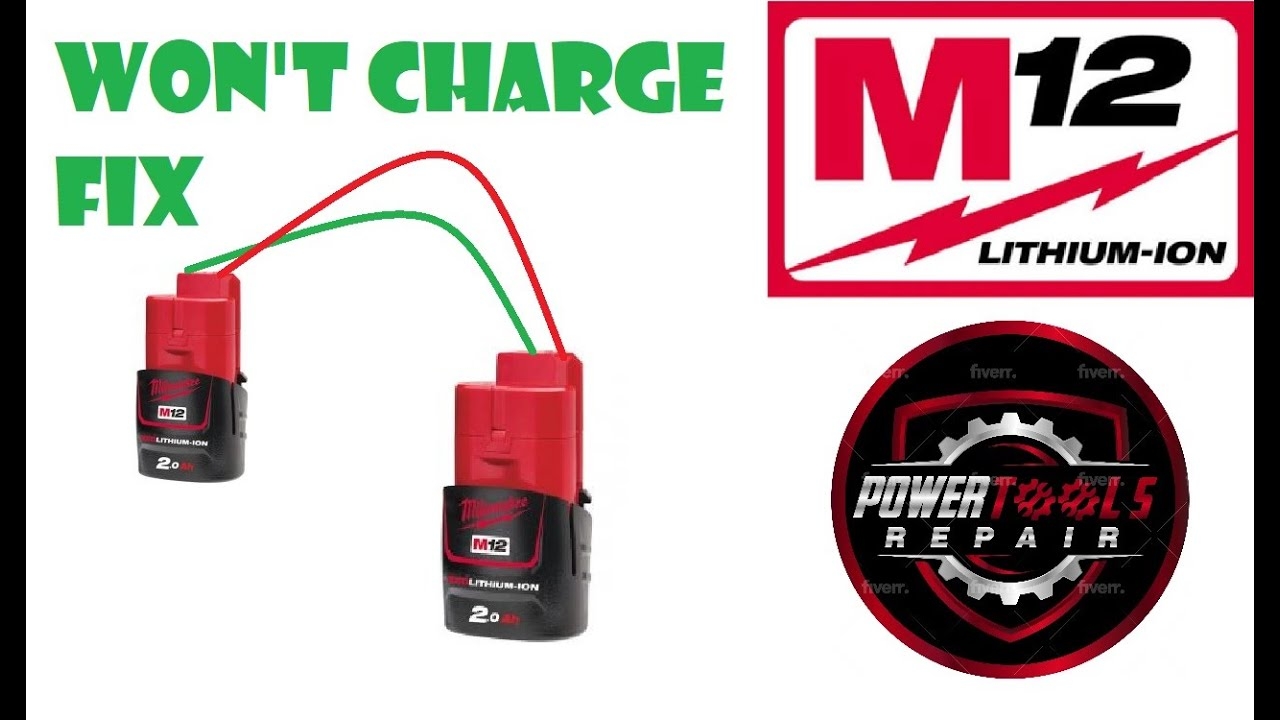 Milwaukee M12 Battery Not Charging Easy Repair Tutorial Fix Flashing Red Green Jump Start Method YouTube
