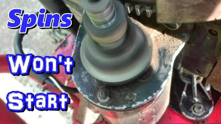 Mower Starter Spins But NO START BENDIX Not Engaging Flywheel SOLVED Snapper Hi VAC YouTube
