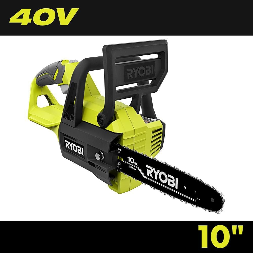 RYOBI 40V 10 In Battery Powered Chainsaw Tool Only RY40507BTL The Home Depot