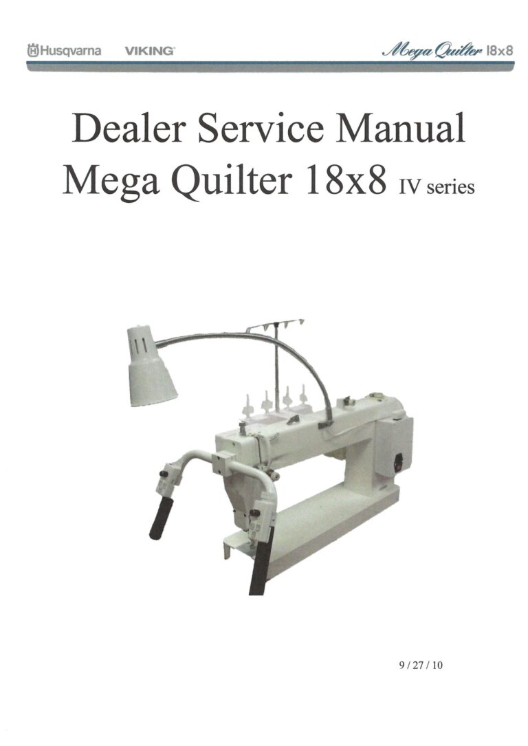 Service Manual Viking Mega Quilter 18X8 Quilting Machine